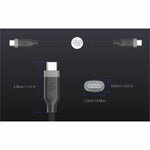 j5create JUCX19L12B 1.19 m USB-C A/V/Power/Data Transfer Cable - 1 - Alternate view 12