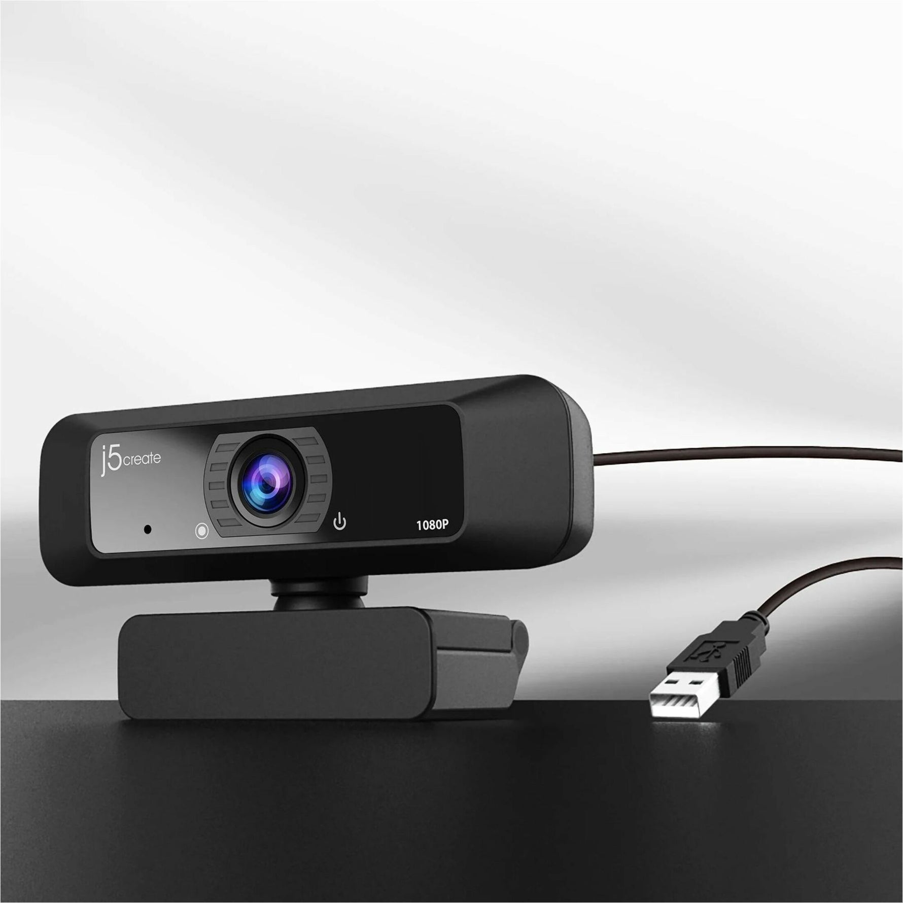 j5create JVCU100 Webcam - 2 Megapixel - 30 fps - Black - USB 2.0 Type A - 1 Each - Alternate view 8