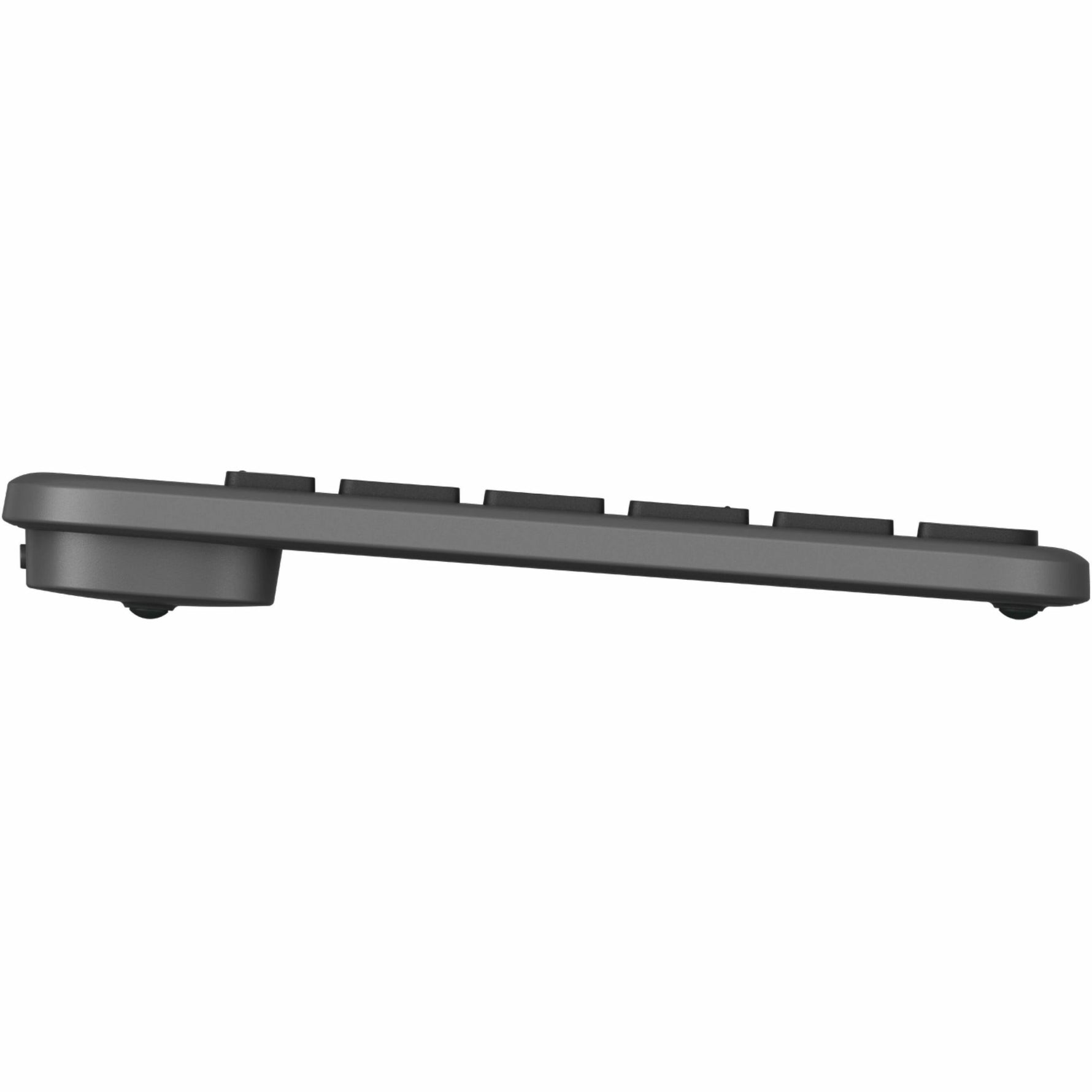 Logitech Signature Slim Solar+ K980 Keyboard - Full-size - Wireless Connectivity - USB Type A, USB Type C Interface - English (US) - QWERTY Layout - Graphite - Right view