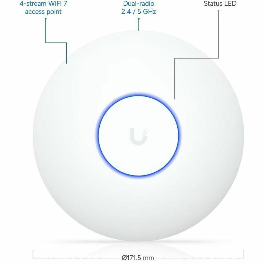 Ubiquiti U7 Lite Dual Band Wi-Fi 7 IEEE 802.11be 4.30 Gbit/s Wireless Access Point