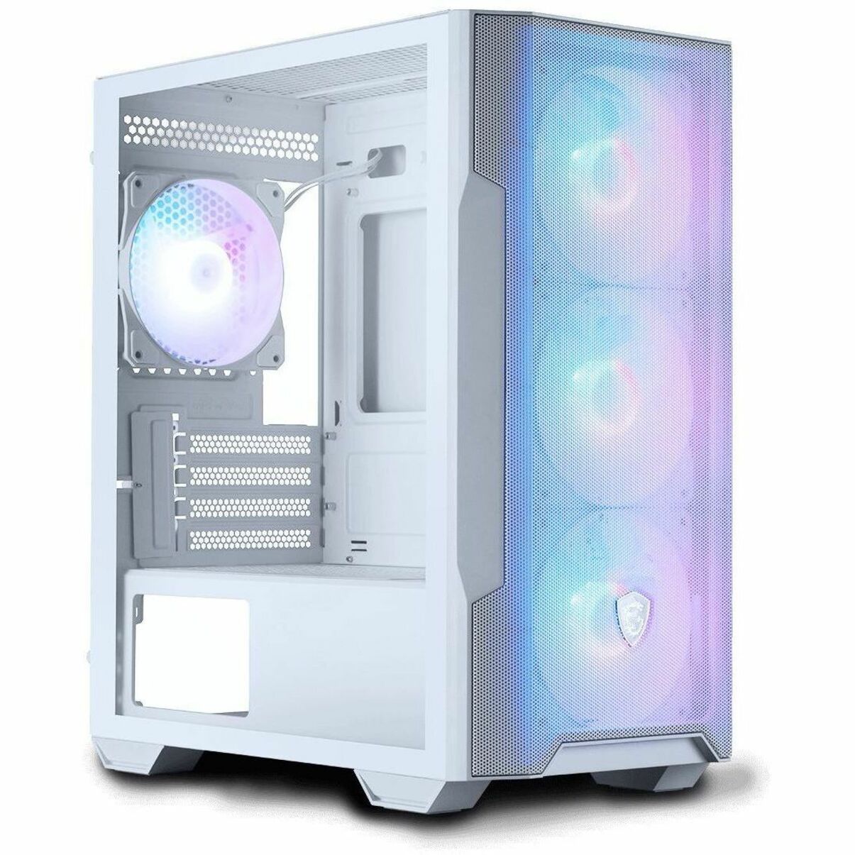 MSI MAG FORGE M100R Gaming Computer Case - Micro ATX, Mini ITX Motherboard Supported - Tower - Tempered Glass, Mesh - White