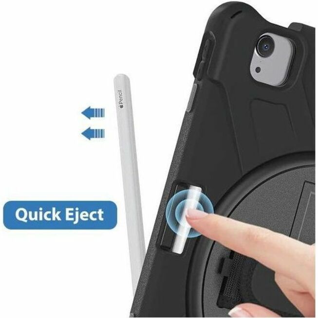 Strike Rugged Rugged Case for Apple iPad Air 11 (2024), iPad Air 11 (2025) Tablet - Texture - Black - Alternate view 7