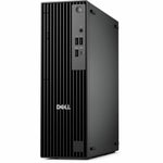 Dell Pro Slim QCS1255 Desktop Computer - AMD Ryzen 7 8700G - 16 GB - 512 GB PCI Express NVMe 4.0 SSD - Slim PC - Standard Black - Left view