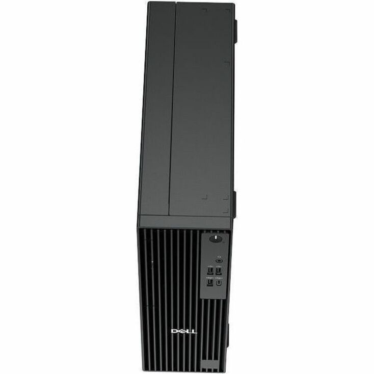 Dell Pro Slim QCS1255 Desktop Computer - AMD Ryzen 7 8700G - 16 GB - 512 GB PCI Express NVMe 4.0 SSD - Slim PC - Standard Black - Top view