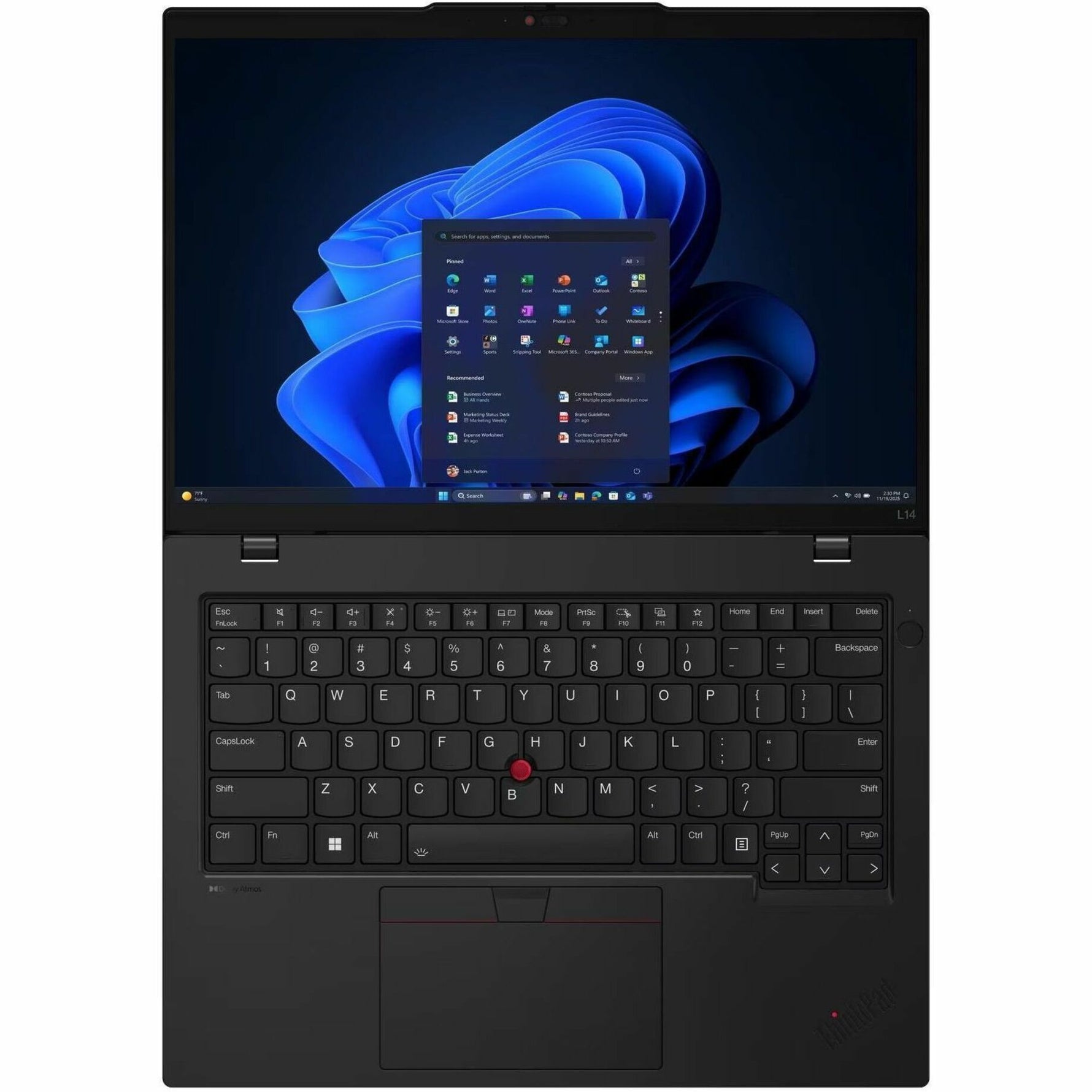 Lenovo ThinkPad L14 Gen 6 21SE002CAU 14' Copilot+ PC Notebook - WUXGA - 60 Hz - AMD Ryzen AI 7 PRO 350 - 16 GB - 512 GB SSD - Black - Alternate view 7