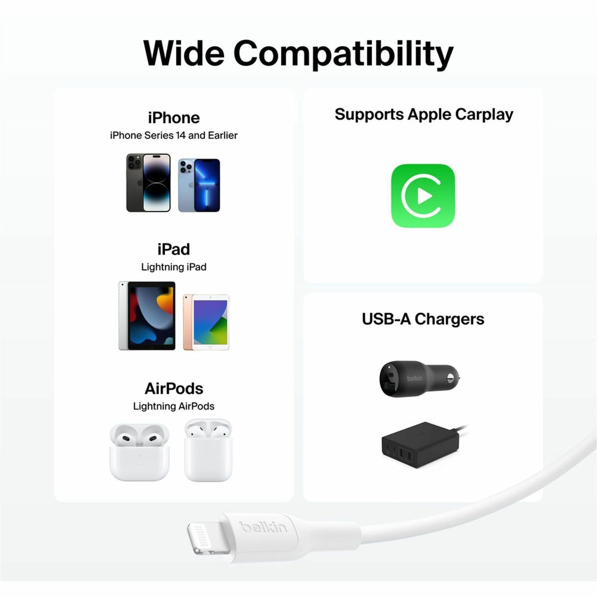 Belkin BoostCharge 1 m Lightning/USB Data Transfer Cable
