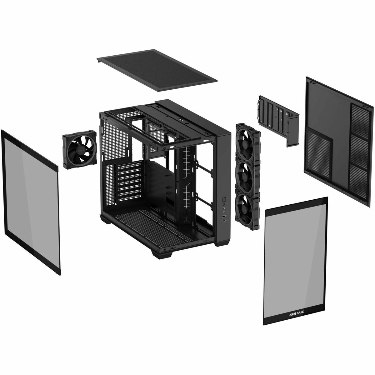 Asus ASUS A32 PLUS Case Computer Case - ATX Motherboard Supported - Tempered Glass - Black - Alternate view 7