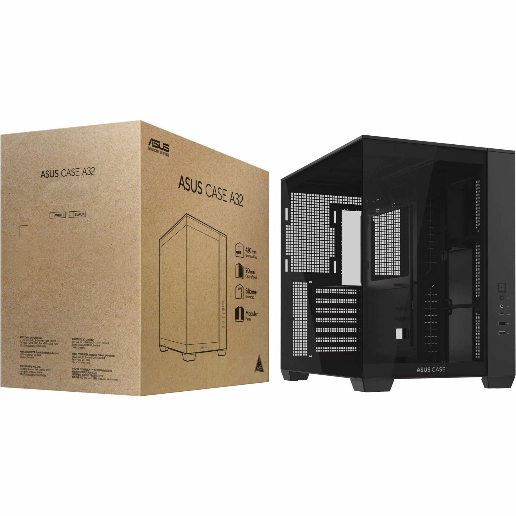 Asus ASUS A32 Case Computer Case - ATX Motherboard Supported - Tempered Glass - Alternate view 9