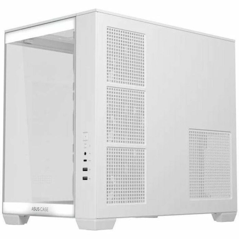 Asus ASUS A32 PLUS Case Computer Case - ATX Motherboard Supported - Tempered Glass - White - Left view