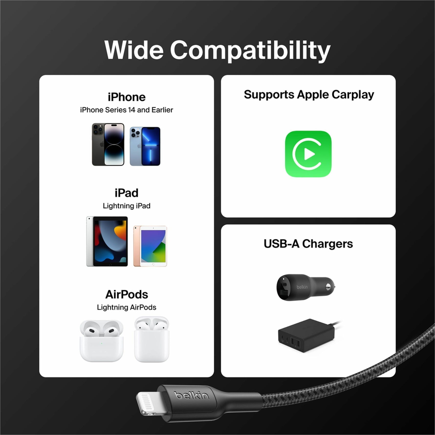 Belkin BoostCharge Pro 1 m Lightning/USB Data Transfer Cable - Alternate view 6