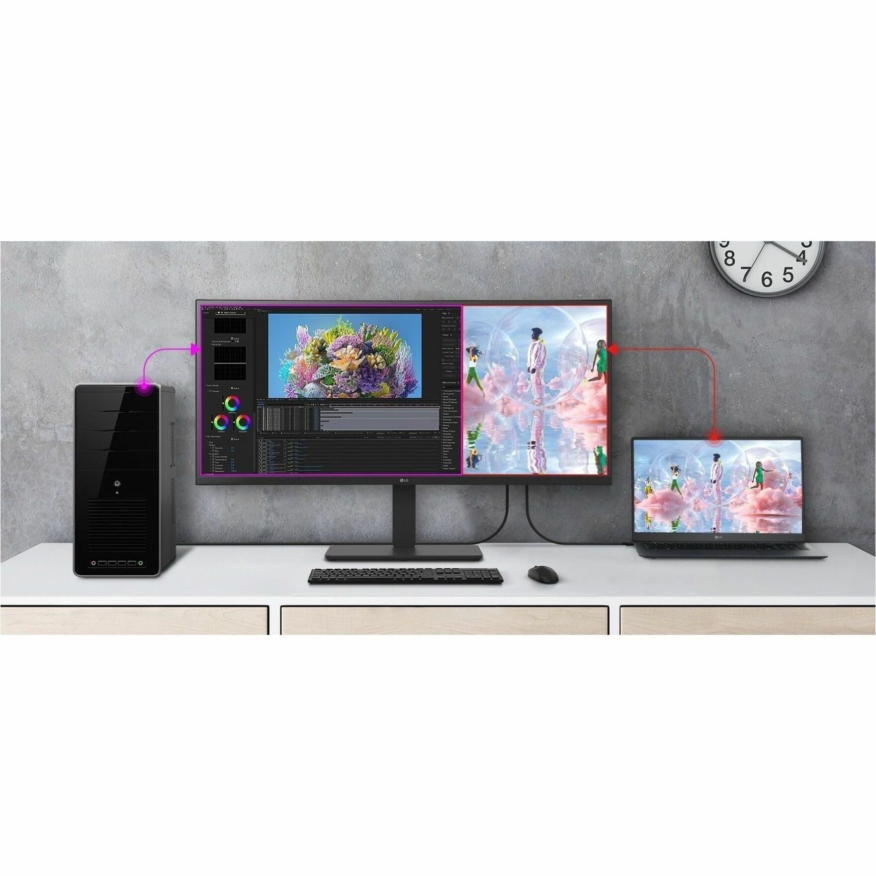 LG Ultrawide 34BA75QE-B 34' Class UWQHD Curved Screen LCD Monitor - 21:9 - Alternate view 12