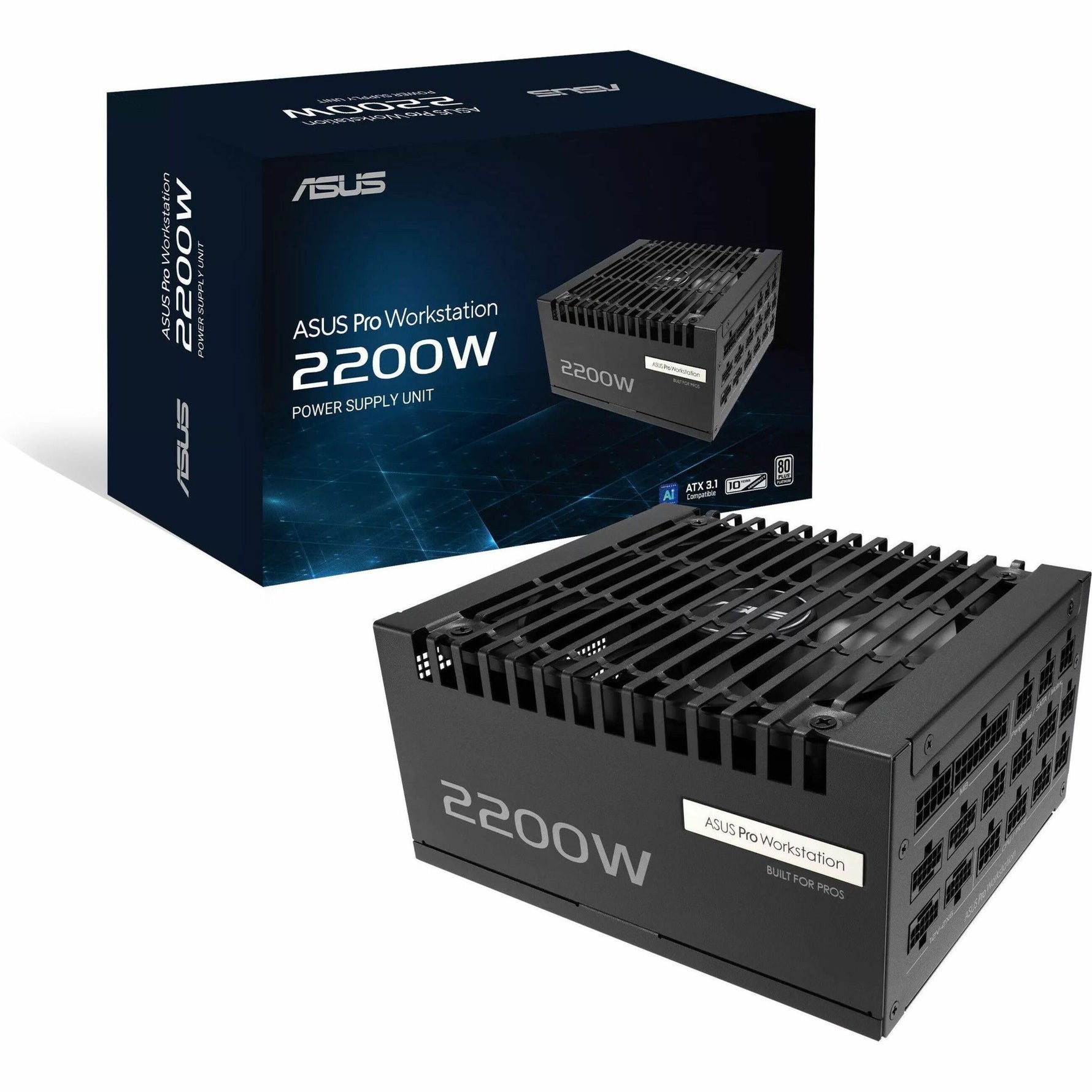 Asus ASUS-PRO-WS-2200P ATX 3.1 Power Supply - 2.20 kW - Alternate view 9