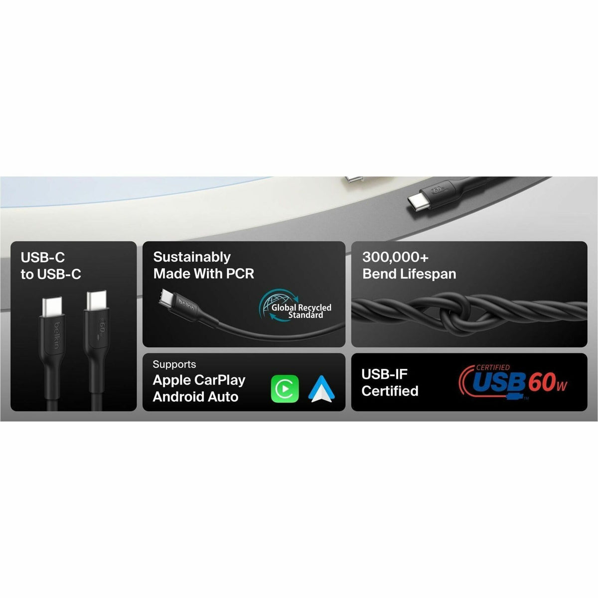 Belkin BoostCharge Pro 2 m USB-C Data Transfer Cable - 1 / Pack