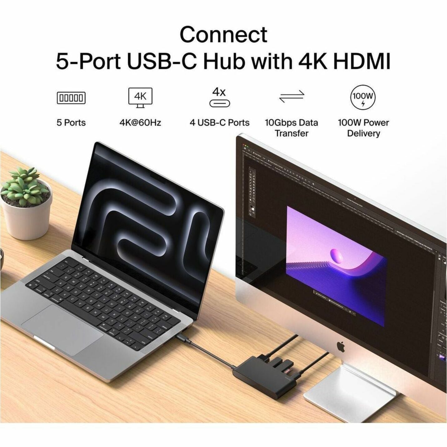 Belkin Connect USB Type C Docking Station for Notebook, Monitor, Hard Drive, Webcam, Tablet, Smartphone, Computer - Charging Capability - Alternate view 6