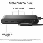 Belkin Connect USB Type C Docking Station for Notebook, Monitor, Hard Drive, Webcam, Tablet, Smartphone, Computer - Charging Capability - Alternate view 7