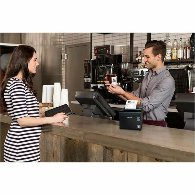 Epson TM-L90II-692 Mobile POS Direct Thermal Printer - Monochrome - Label/Receipt Print - Ethernet - USB - Serial - With Cutter - Dark Grey - Alternate view 11