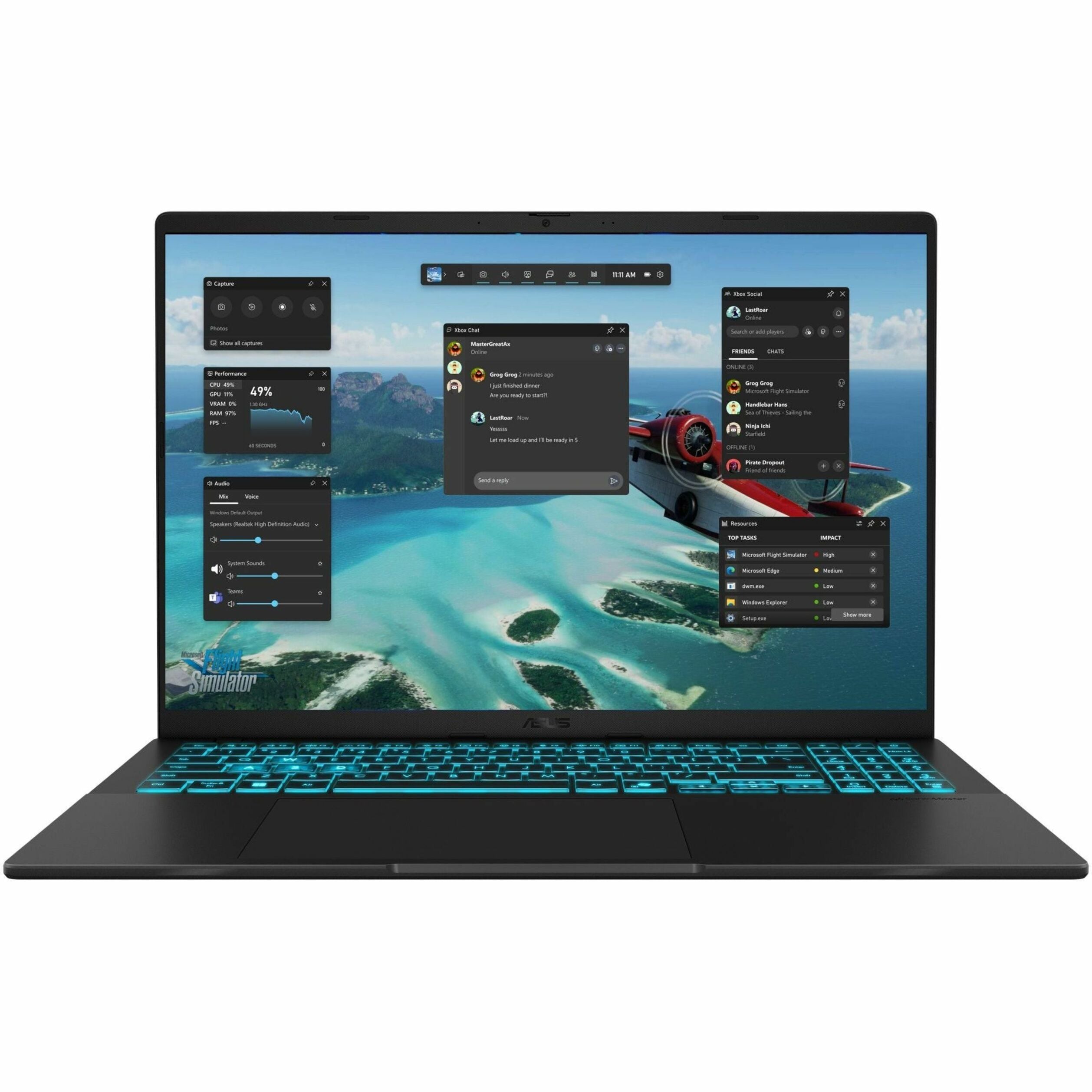 Asus V16 V3607 V3607VH-RP713W 16' Gaming Notebook - WUXGA - 144 Hz - Intel Core 7 240H - 16 GB - 1 TB SSD - Matte Black
