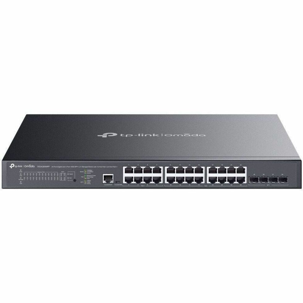 Omada SG3428XMPP 24 Ports Manageable Ethernet Switch - Gigabit Ethernet, 10 Gigabit Ethernet - 10/100/1000Base-T, 1000Base-X, 10GBase-X