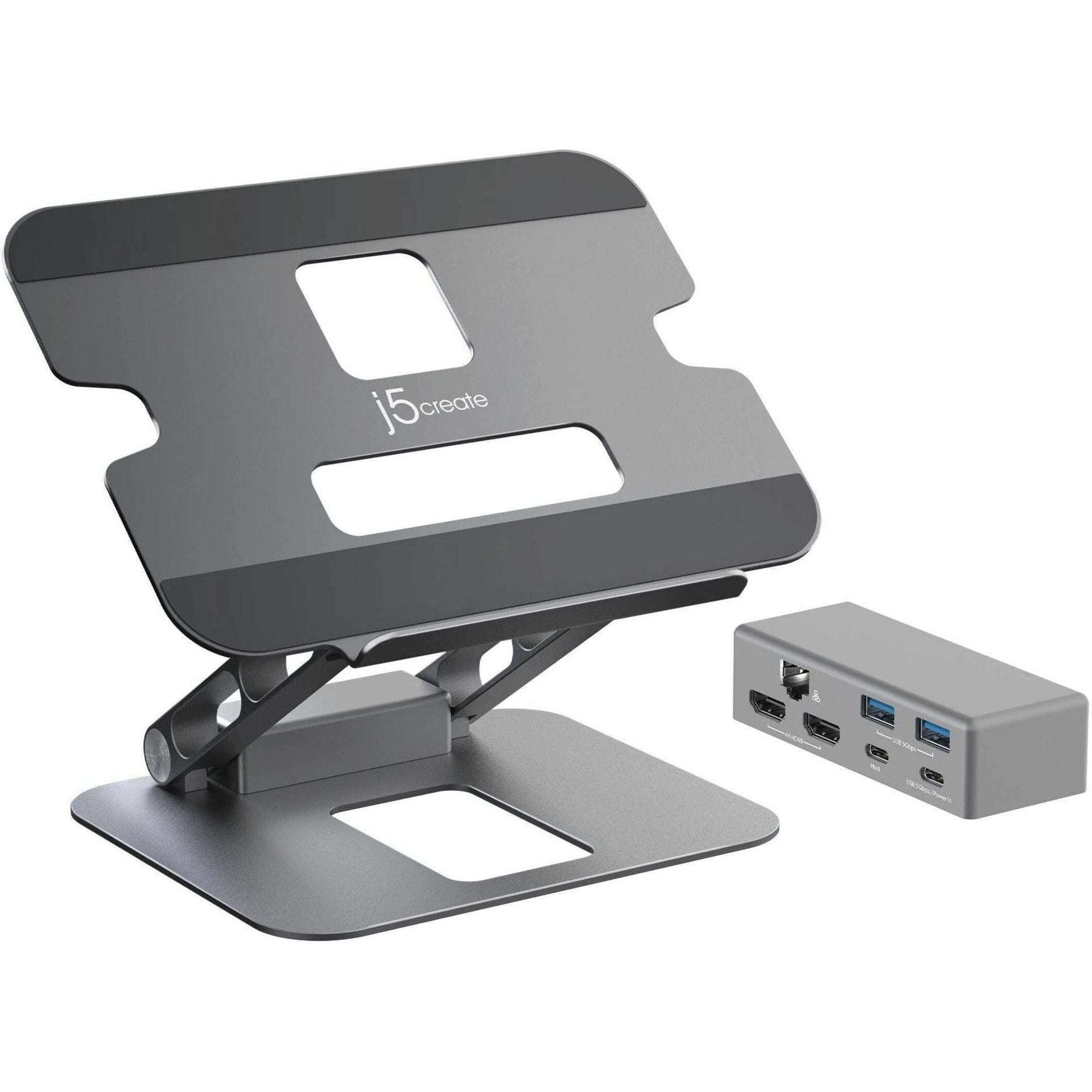 j5create JTS427 USB Type C Docking Station for Tablet PC, Notebook - Charging Capability - Space Gray