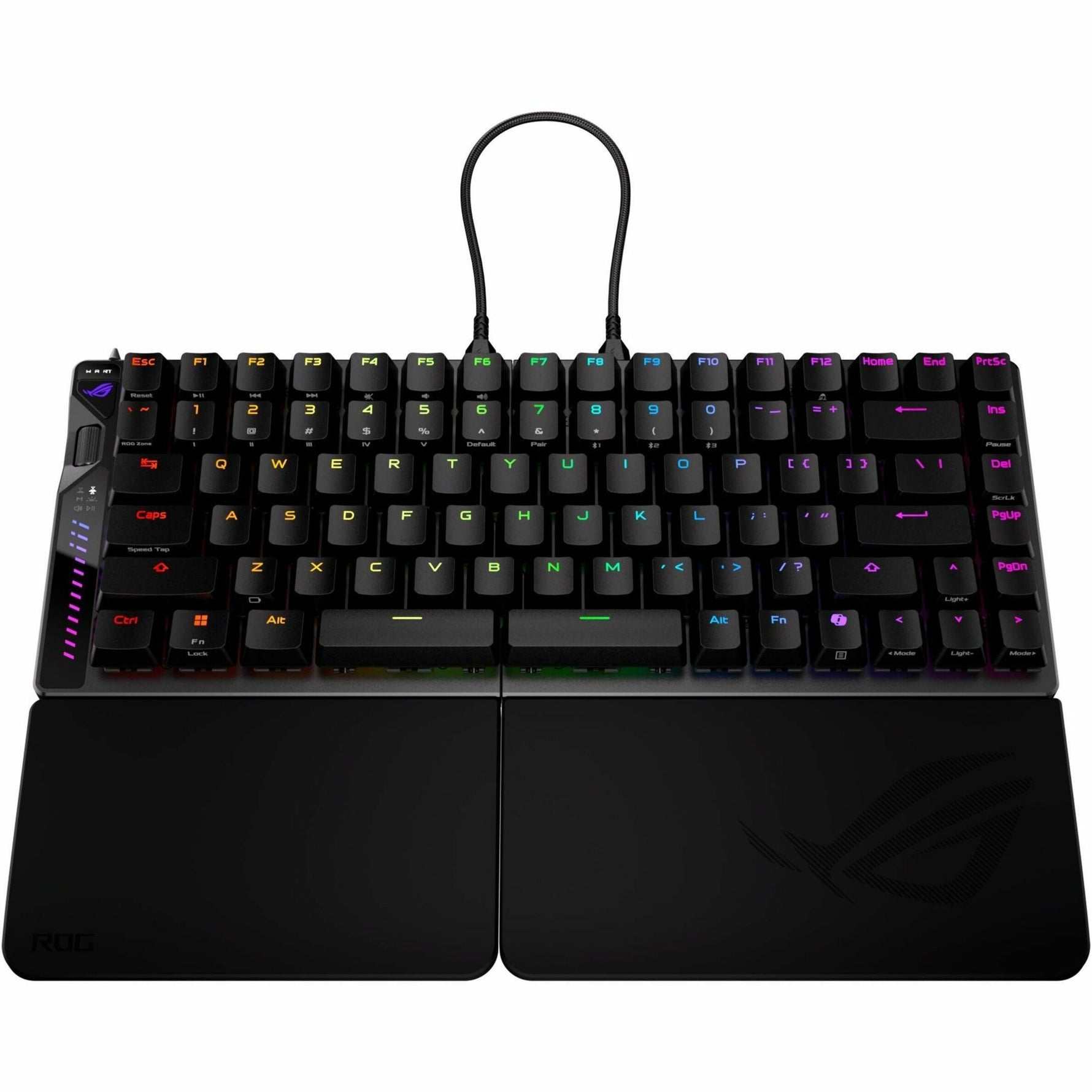 Asus ROG Falcata Gaming Keyboard - Compact - Wired/Wireless Connectivity - USB 2.0 Type A Interface - RGB LED - Black