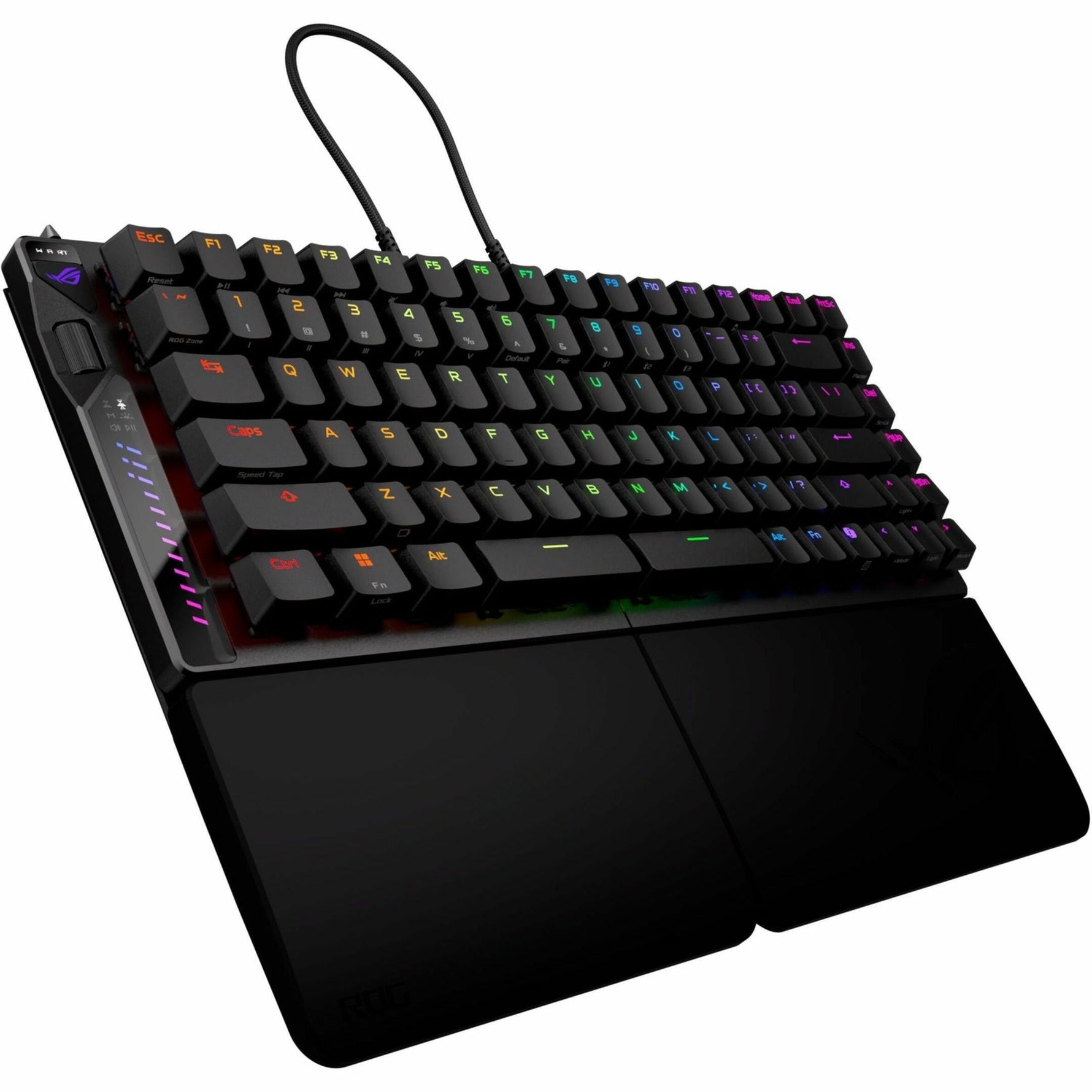 Asus ROG Falcata Gaming Keyboard - Compact - Wired/Wireless Connectivity - USB 2.0 Type A Interface - RGB LED - Black - Right view