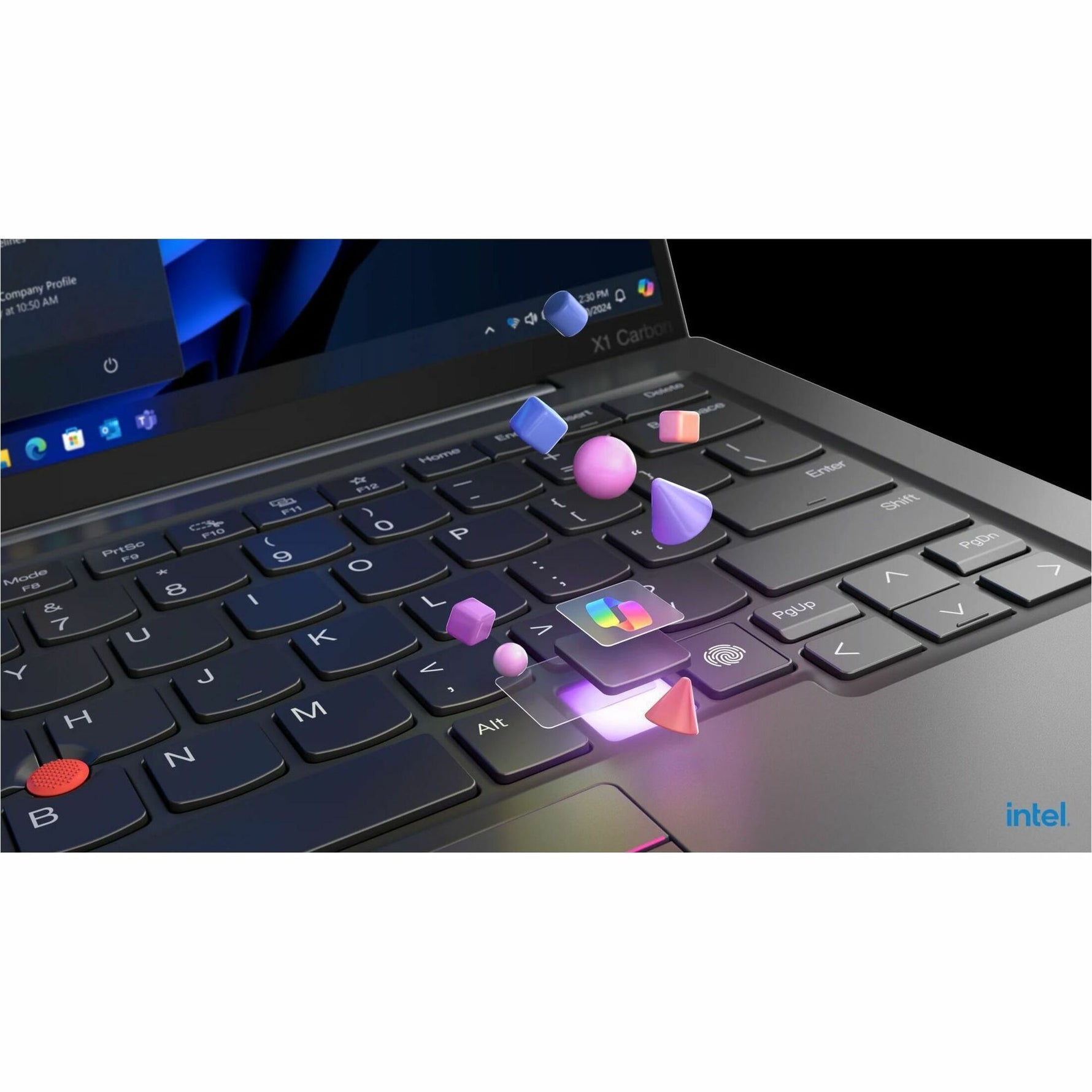 Lenovo ThinkPad X1 Carbon Gen 13 Aura Edition 21NS00QJAU 14' Copilot+ PC Ultrabook - WUXGA - 60 Hz - Intel Core Ultra 5 228V - Intel Evo Platform - 32 GB - 512 GB SSD - English Keyboard - Black Paint - Alternate view 13