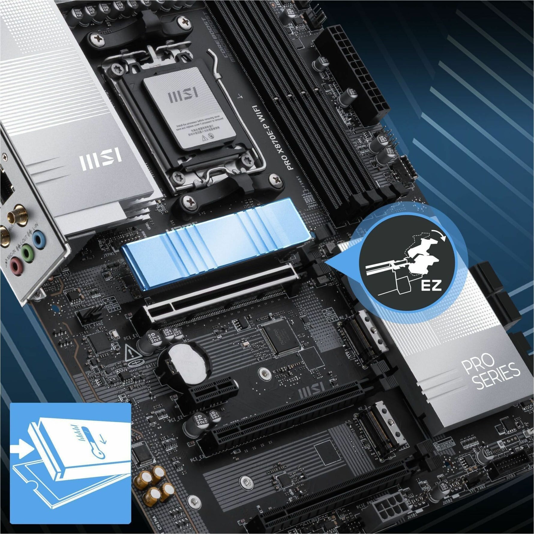 MSI PRO X870E-P WIFI Gaming Desktop Motherboard - AMD X870E Chipset - Socket AM5 - ATX - Alternate view 12