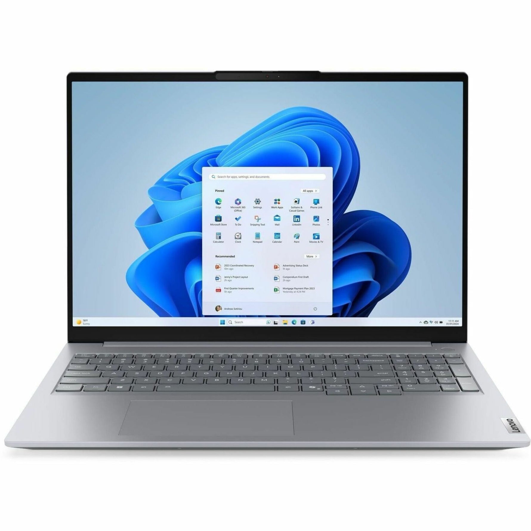 Lenovo ThinkBook 16 G9 IRL 21US0012AU 16' Notebook - WUXGA - 60 Hz - Intel Core 5 210H - 16 GB - 512 GB SSD - English Keyboard - Arctic Gray