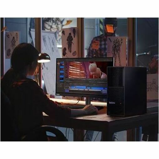 Lenovo ThinkStation P3 Gen 2 30HT000EAU Workstation - 1 x Intel Core Ultra 7 265 - 32 GB - 2 TB HDD - 1 TB SSD - Tower - Alternate view 7