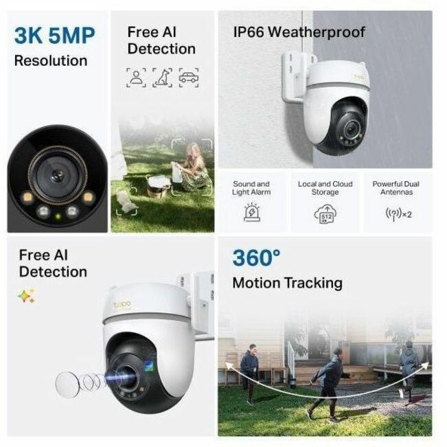 Tapo TC43 5 Megapixel Outdoor 3K Network Camera - Colour