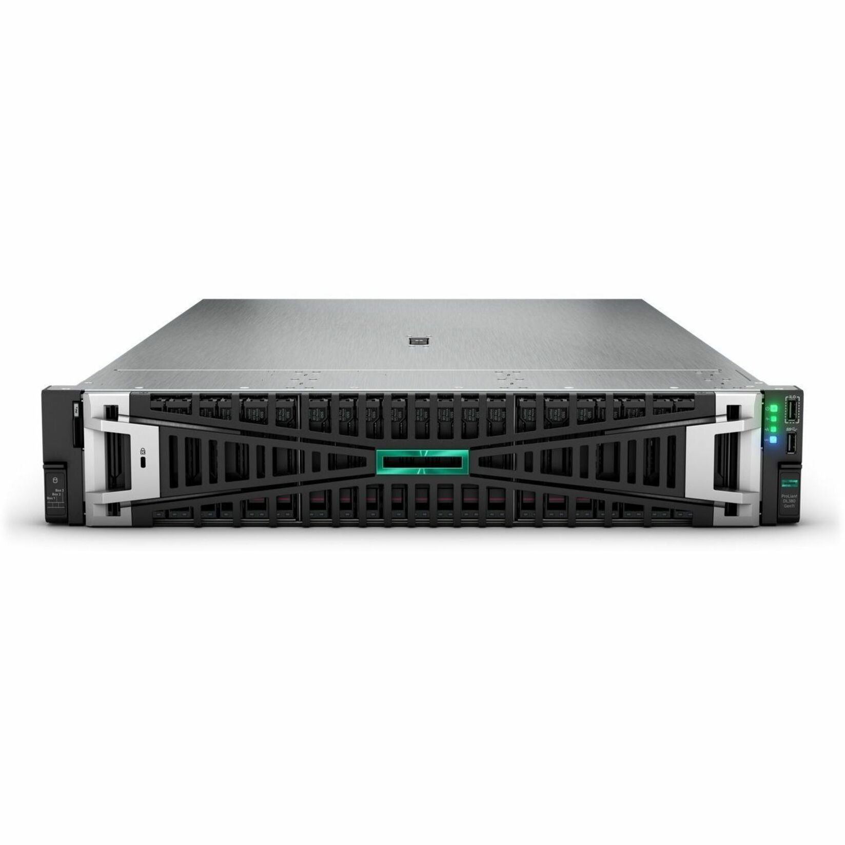 HPE ProLiant DL380 G11 2U Rack Server - 1 x Intel Xeon Silver 4514Y 2 GHz - 64 GB RAM - 12Gb/s SAS, Serial ATA/600, NVMe Controller - Left view