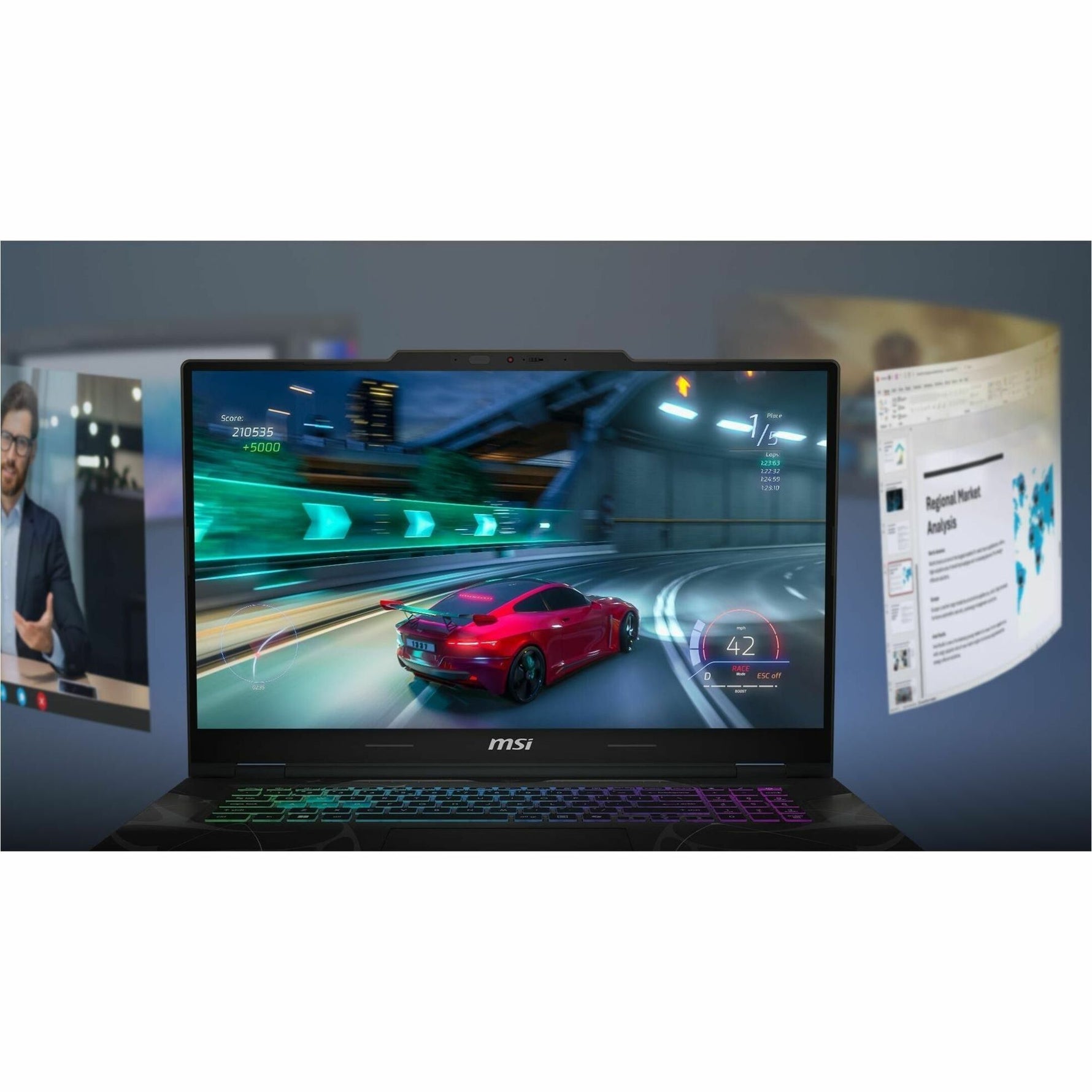 MSI Cyborg 15 B13W Cyborg 15 B13WFKG-1058AU 15.6' Gaming Notebook - Full HD - 144 Hz - Intel Core i7 13th Gen i7-13620H - 16 GB - 512 GB SSD - Translucent Black - Alternate view 11