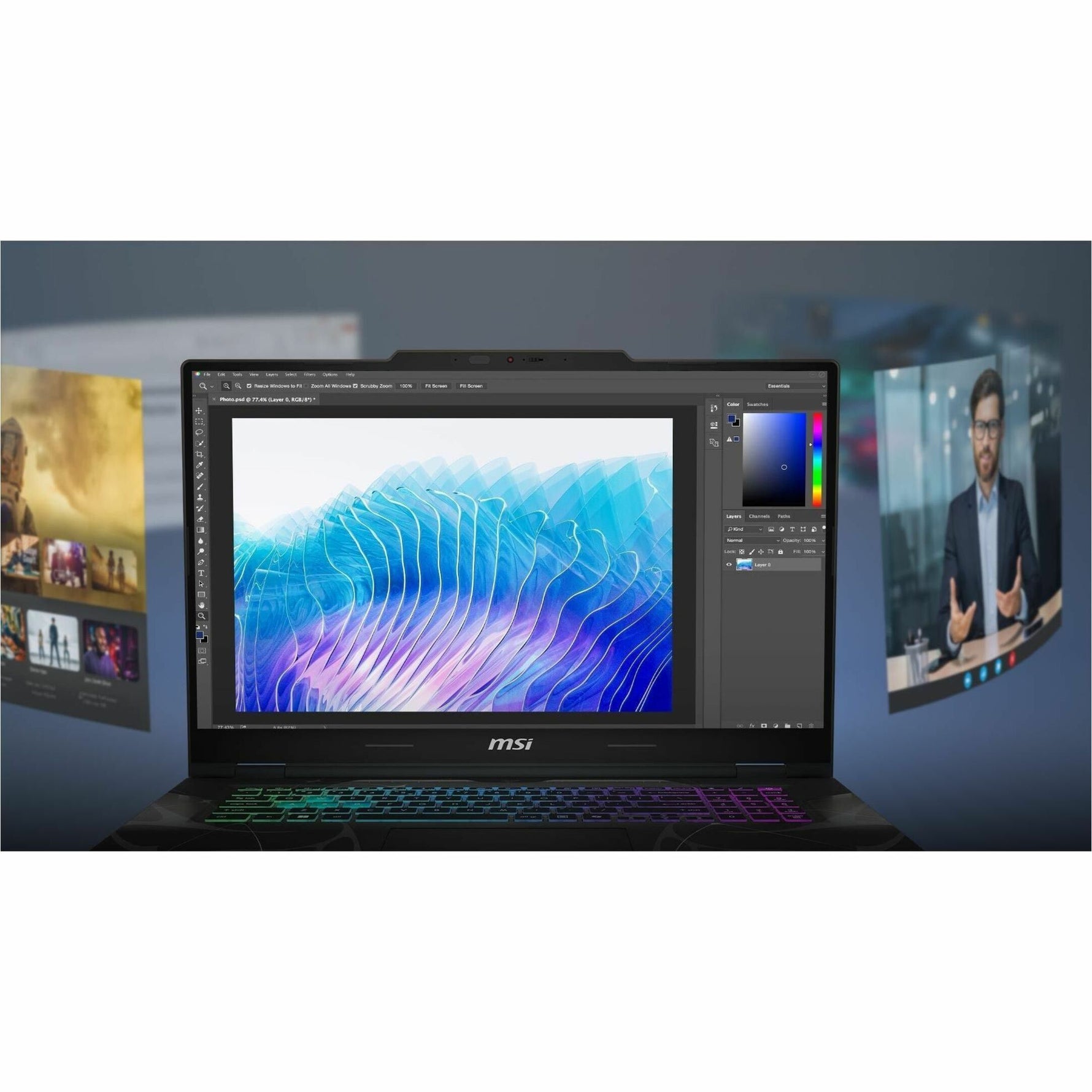 MSI Cyborg 15 B13W Cyborg 15 B13WFKG-1058AU 15.6' Gaming Notebook - Full HD - 144 Hz - Intel Core i7 13th Gen i7-13620H - 16 GB - 512 GB SSD - Translucent Black - Alternate view 9