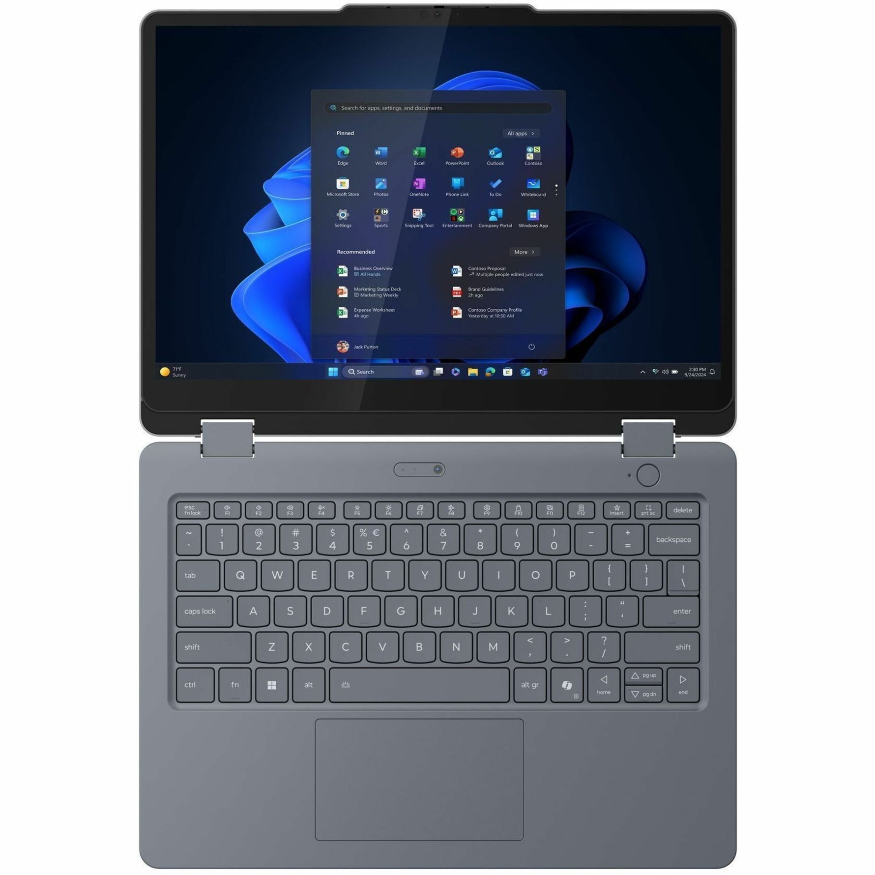 Lenovo 13w Gen 3 83MAS0F800 13.3' Touchscreen Convertible 2 in 1 Notebook - WUXGA - Intel Core 5 1st Gen 120U - 16 GB - 512 GB PCI Express 4.0 SSD - English (US) Keyboard - Grey - Alternate view 9