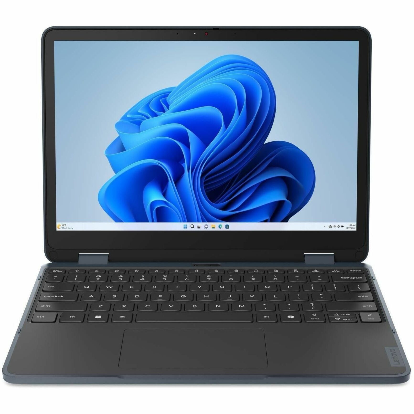 Lenovo 500w Gen 5 83LJS01M00 12.2' Touchscreen Convertible 2 in 1 Notebook - WUXGA - Intel N-Series N150 - 8 GB - 256 GB PCI Express 4.0 SSD - English (US) Keyboard - Black