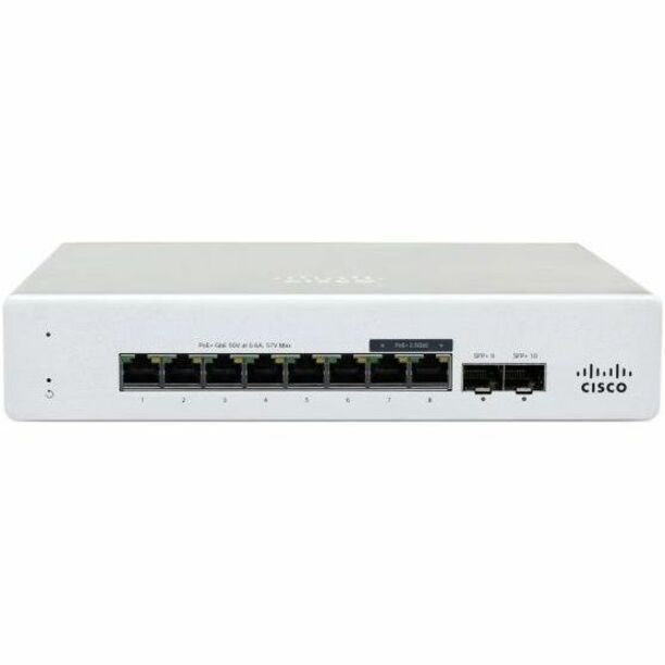 Cisco Meraki MS130 MS130-8P 8 Ports Manageable Ethernet Switch - Gigabit Ethernet - 1000Base-T, 1000Base-X - White
