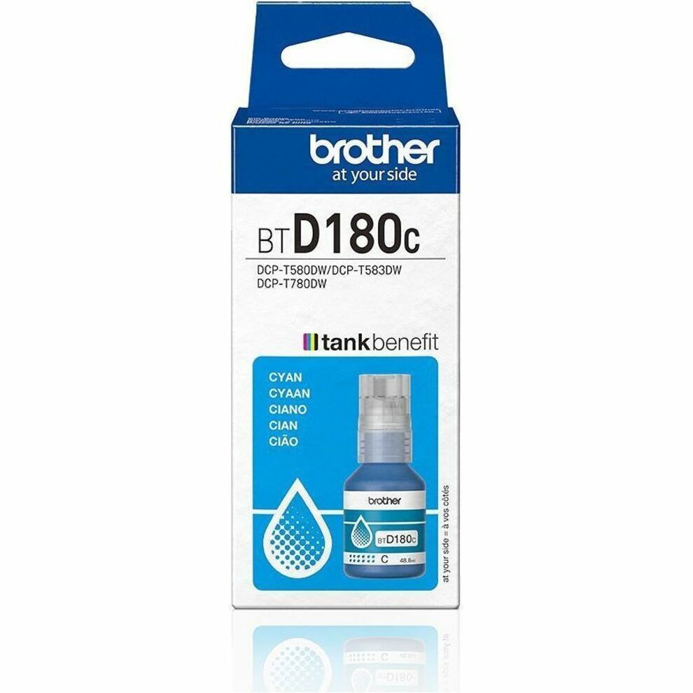 Brother BTD180C Refill Ink Bottle - Cyan - Inkjet