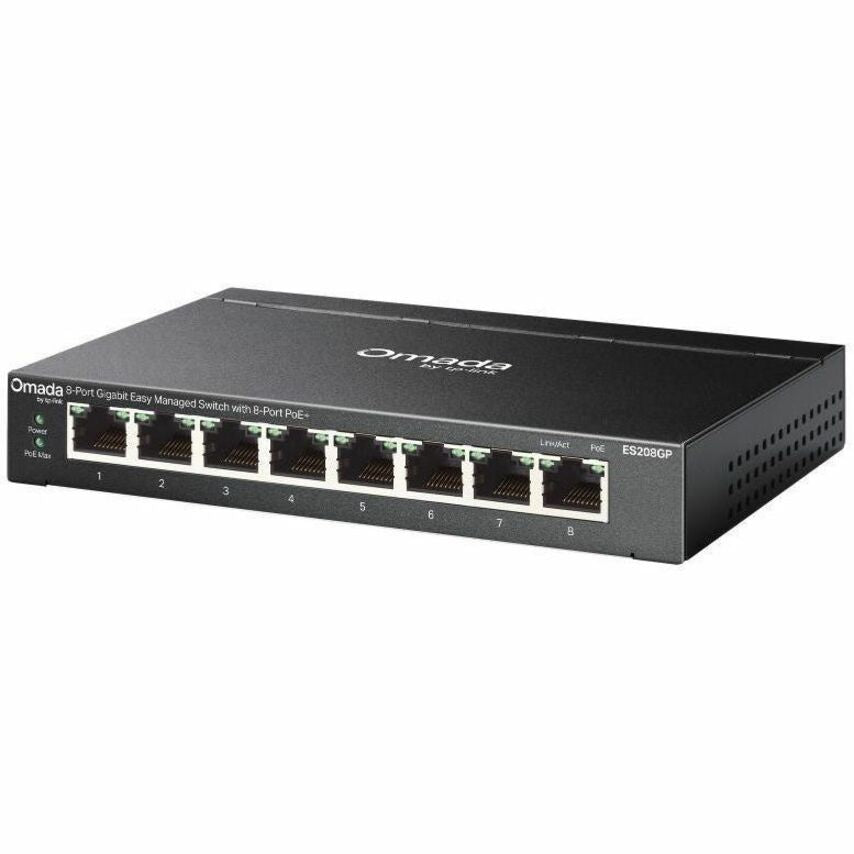 Omada ES208GP 8 Ports Manageable Ethernet Switch - Gigabit Ethernet - 10/100/1000Base-T