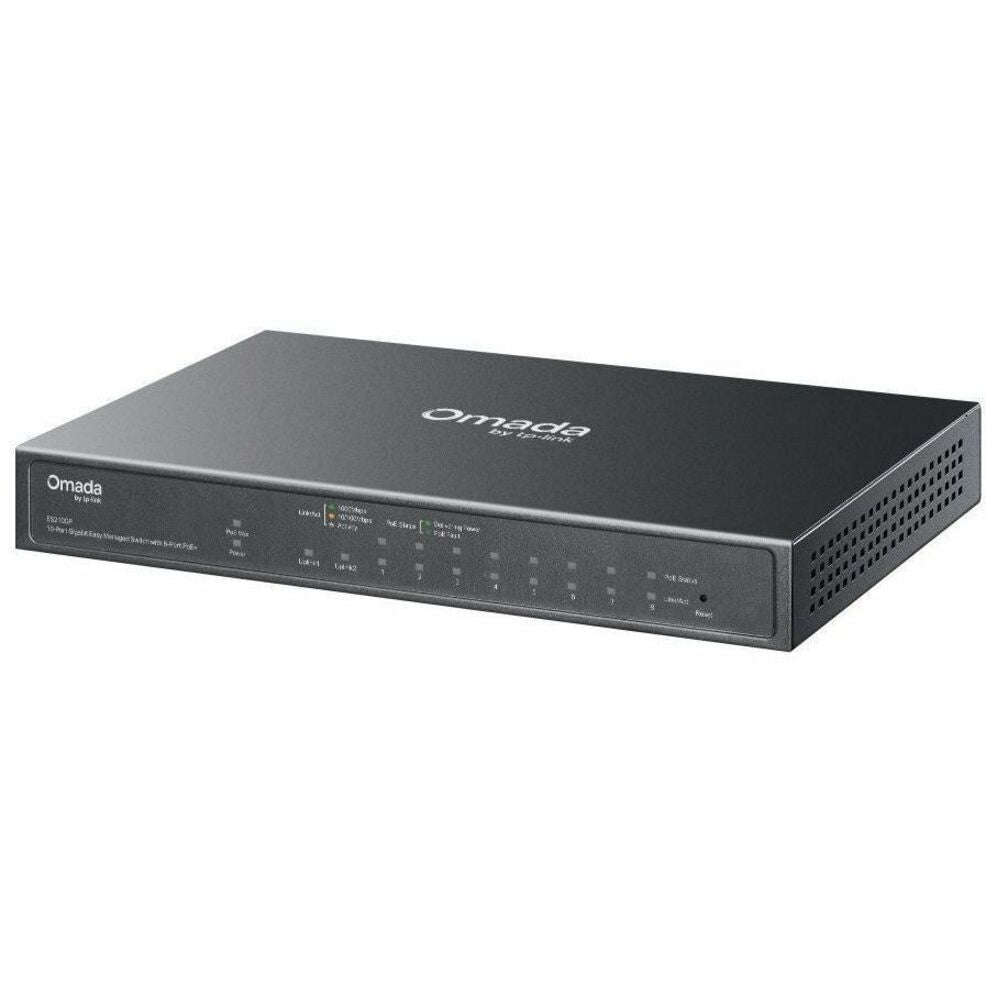 Omada ES210GP 10 Ports Manageable Ethernet Switch - Gigabit Ethernet - 10/100/1000Base-T, 1000Base-X