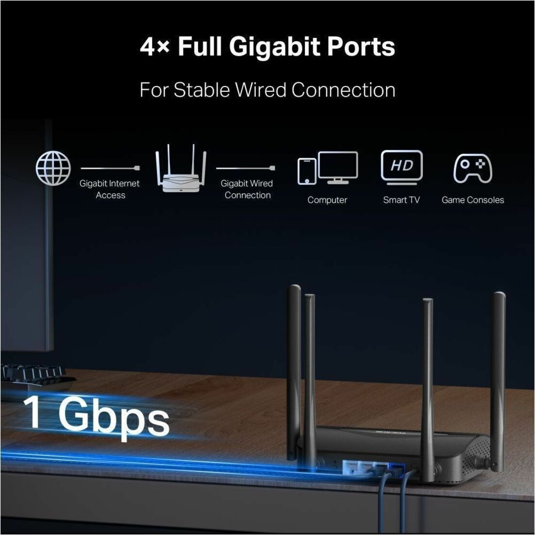 Mercusys MR25BE Wi-Fi 7 IEEE 802.11 a/b/g/n/ac/ax/be Ethernet Wireless Router