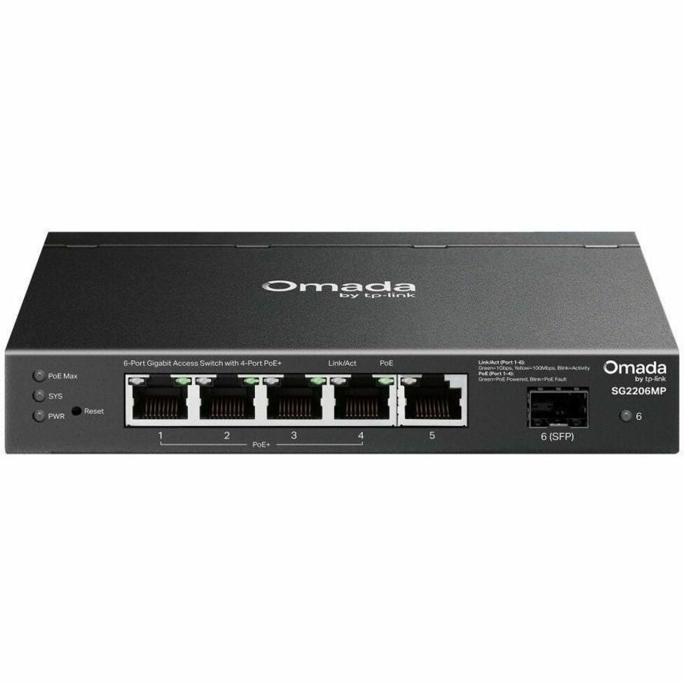 Omada SG2206MP 5 Ports Manageable Ethernet Switch - Gigabit Ethernet - 10/100/1000Base-T, 1000Base-X