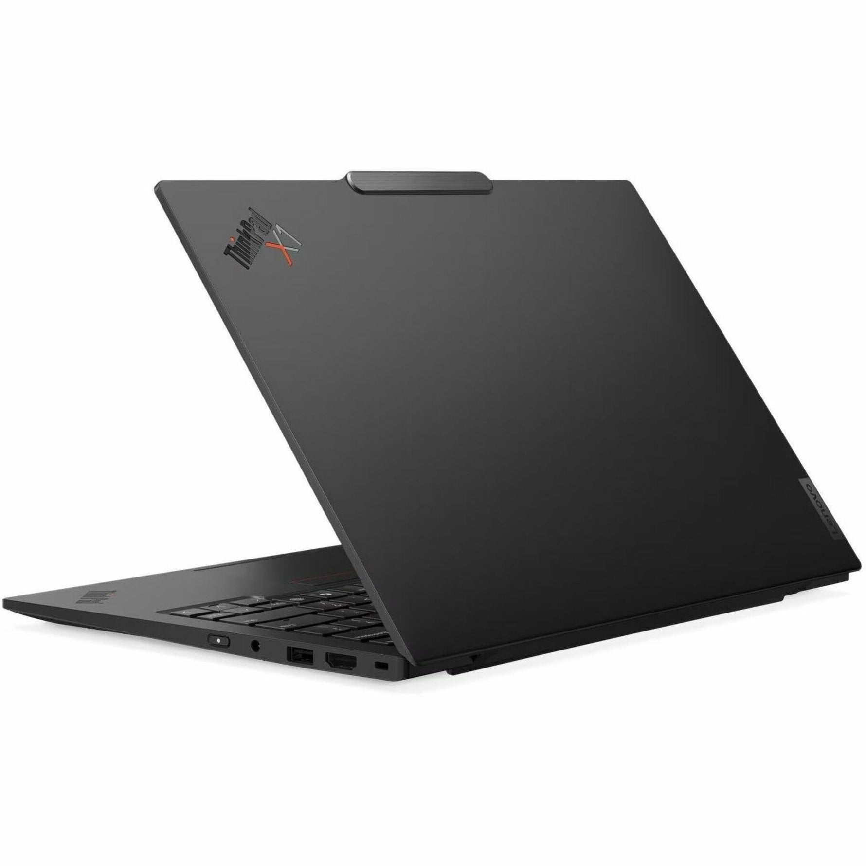 Lenovo ThinkPad X1 Carbon Gen 13 Aura Edition 21NS00QKAU 14' Copilot+ PC Ultrabook - WUXGA - 60 Hz - Intel Core Ultra 7 258V - Intel Evo Platform - 32 GB - 512 GB SSD - English Keyboard - Black Paint - Top view
