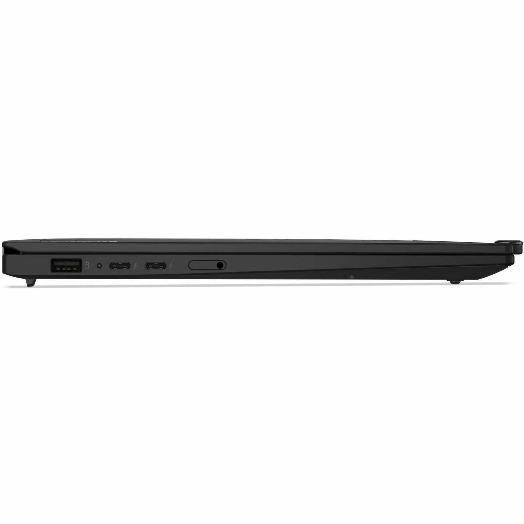 Lenovo ThinkPad X1 Carbon Gen 13 Aura Edition 21NS00QKAU 14' Copilot+ PC Ultrabook - WUXGA - 60 Hz - Intel Core Ultra 7 258V - Intel Evo Platform - 32 GB - 512 GB SSD - English Keyboard - Black Paint - Right view