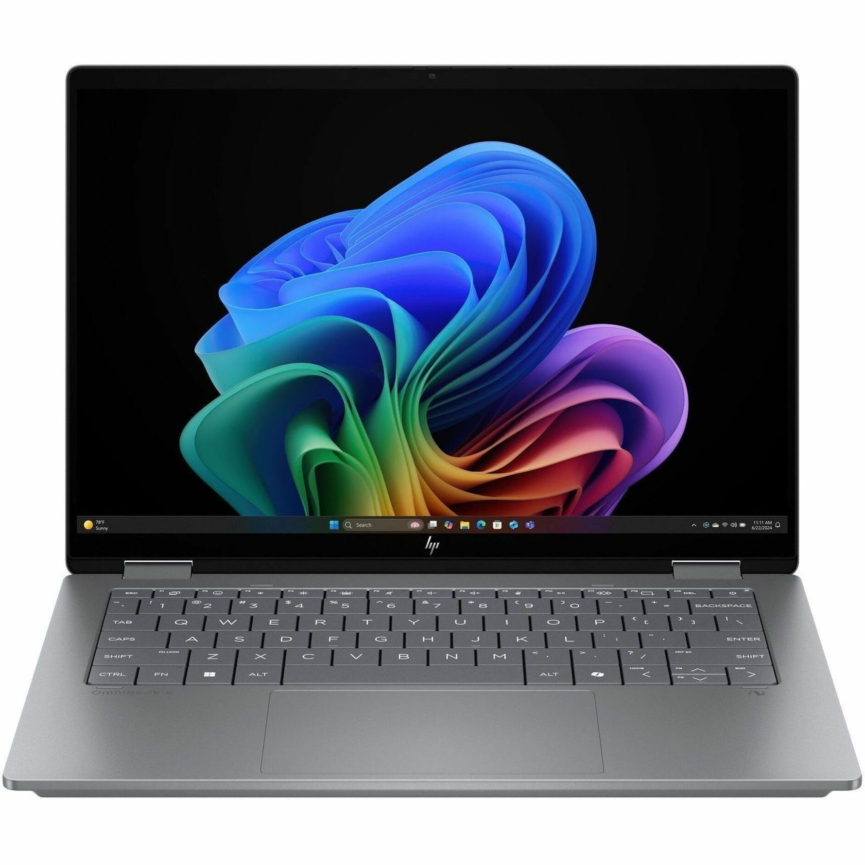 HP OmniBook X Flip 14-fk0000 14-fk0018AU 14' Touchscreen Convertible 2 in 1 Notebook - 3K - 120 Hz - AMD Ryzen AI 7 350 - 32 GB - 1 TB SSD - Meteor Silver Aluminum
