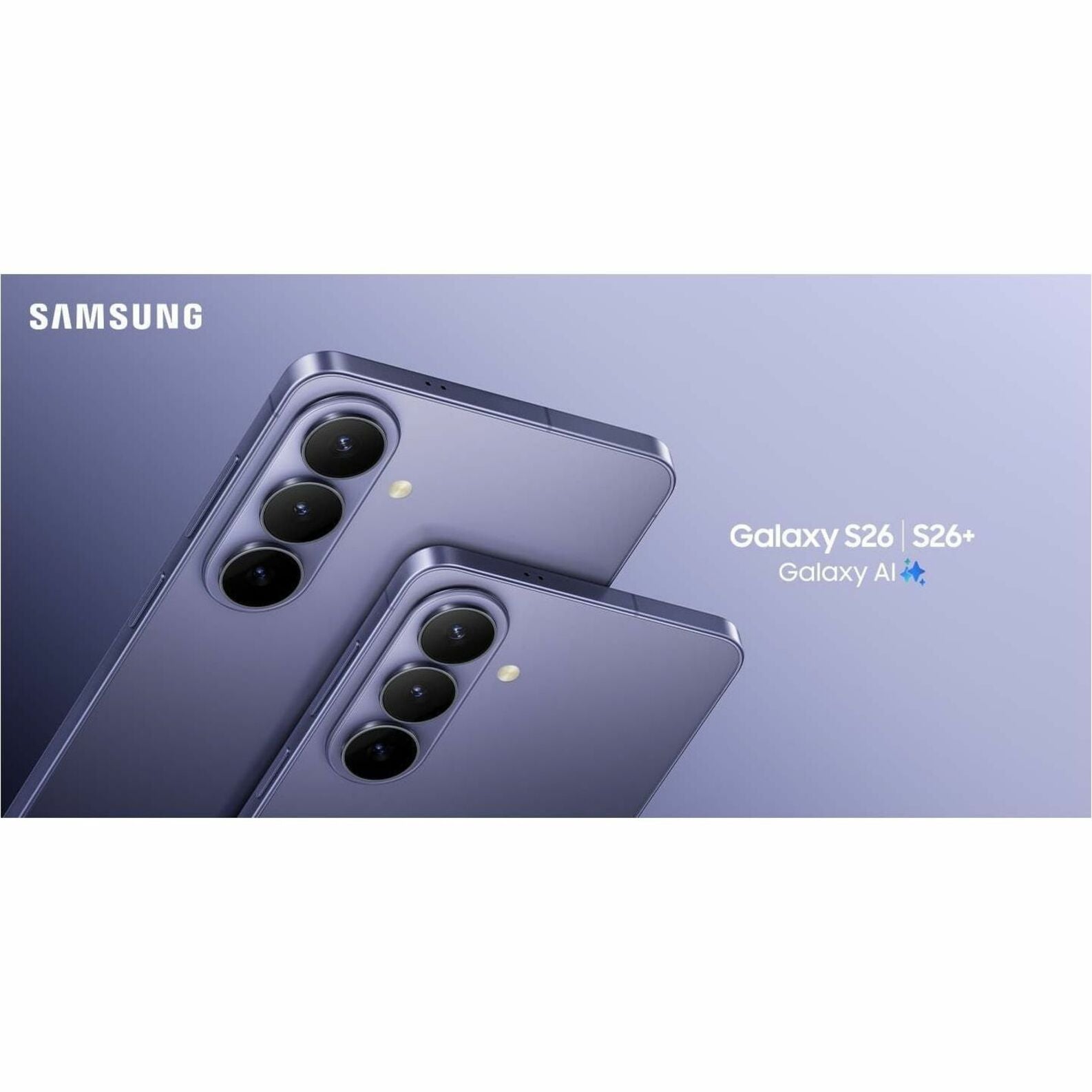 Samsung Galaxy S26 SM-S942B 512 GB Smartphone - 6.3' Dynamic AMOLED 2X Full HD Plus 2340 x 1080 - Deca-core (3.80 GHz 3.26 GHz 2.76 GHz - 12 GB RAM - Android 16 - 5G - Cobalt Violet