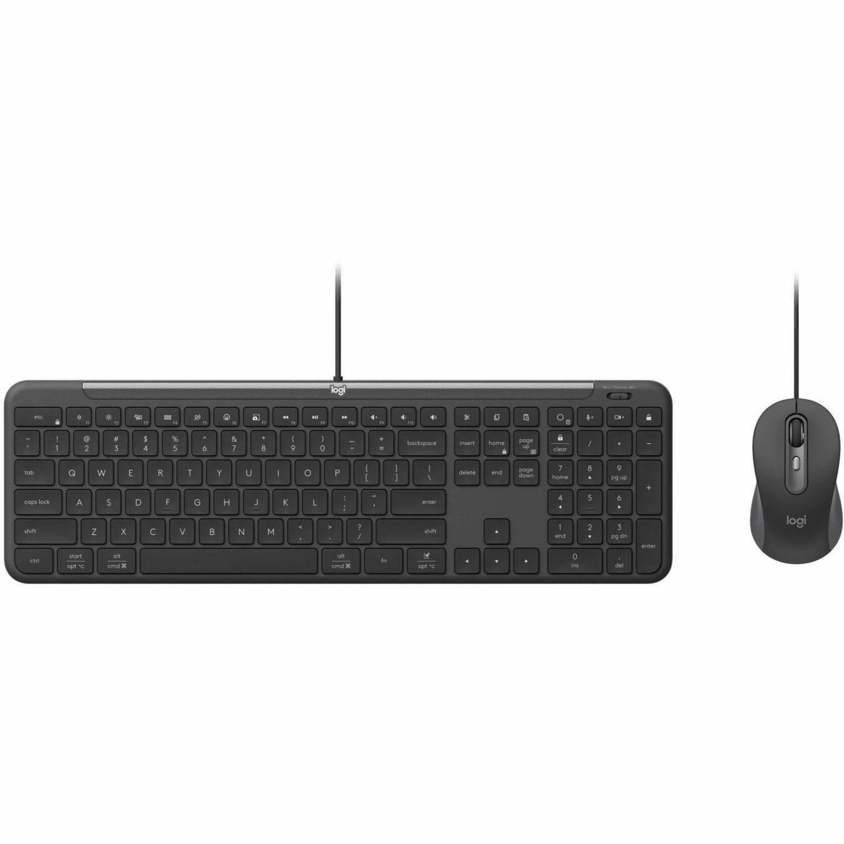 Logitech Signature Slim MK620 Keyboard & Mouse - QWERTY - English (US) - Top view