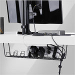 StarTech Under Desk Cable Management Tray, 24' Long, Basket Style, Screw-On Installation, Metal, Black, TAA-Compliant - Alternate view 9