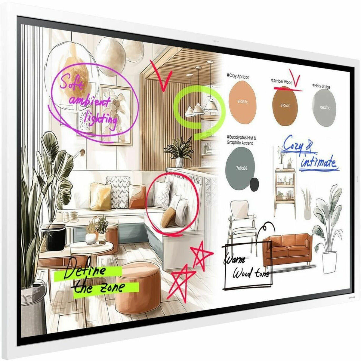 Samsung Flip WM55FX 55' 4K UHD LCD Collaboration Display - Alternate view 30