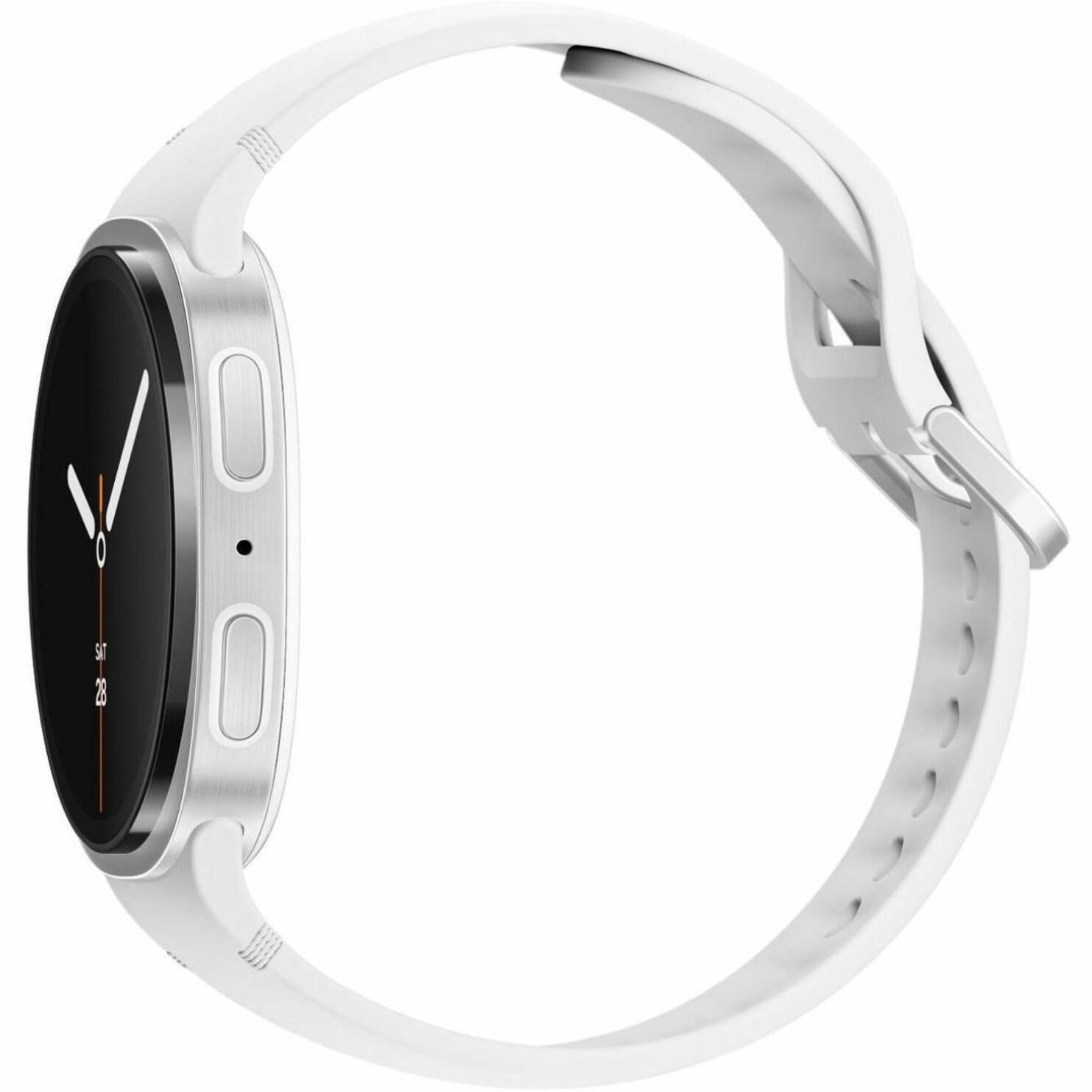 Samsung Galaxy Watch8 SM-L335F Smart Watch - 46 mm Case Height - 43.70 mm Case Width - Silver Body Color - Silver Case Color - Armor Aluminum Case Material - Wireless LAN - LTE