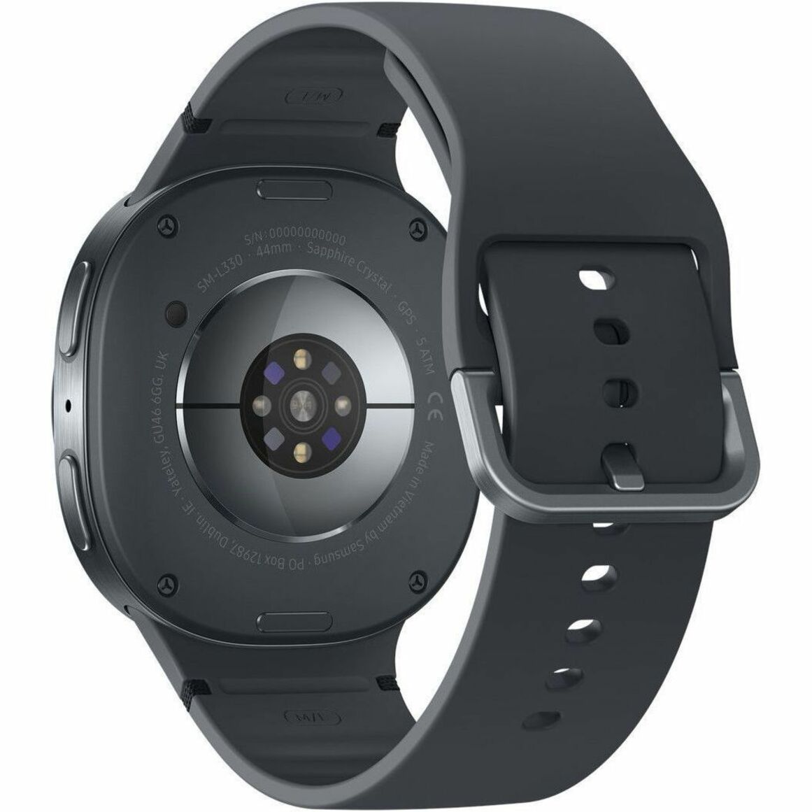 Samsung Galaxy Watch8 SM-L330 Smart Watch - 46 mm Case Height - 43.70 mm Case Width - Graphite Case Color - Graphite Band Color - Armor Aluminum Case Material - Wireless LAN